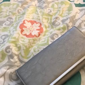 Silver clutch purse