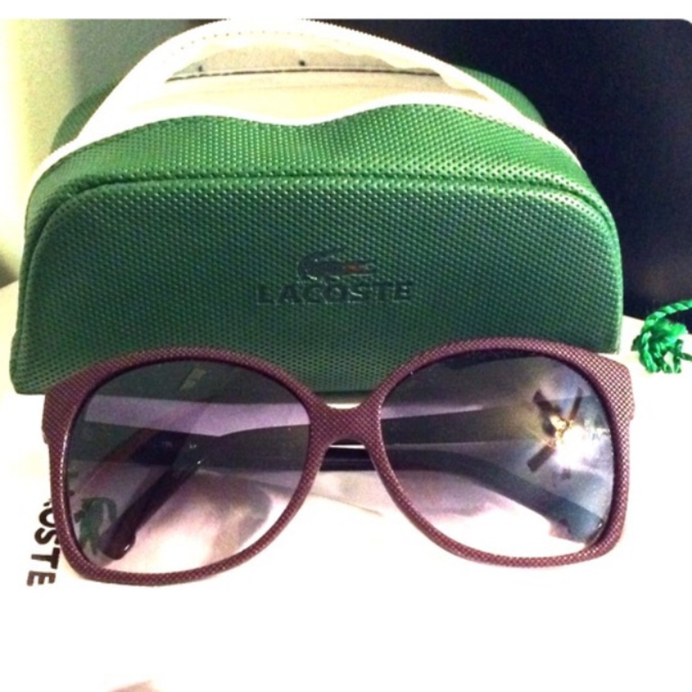 Lacoste purple sunglasses