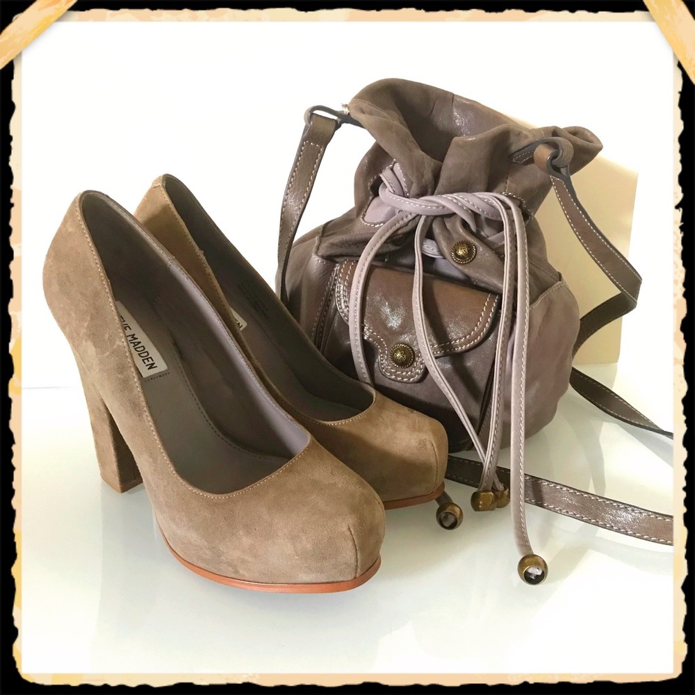 Grey suede shoes