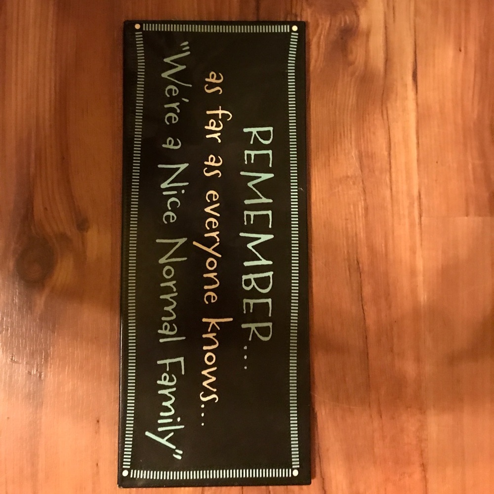Small metal sign