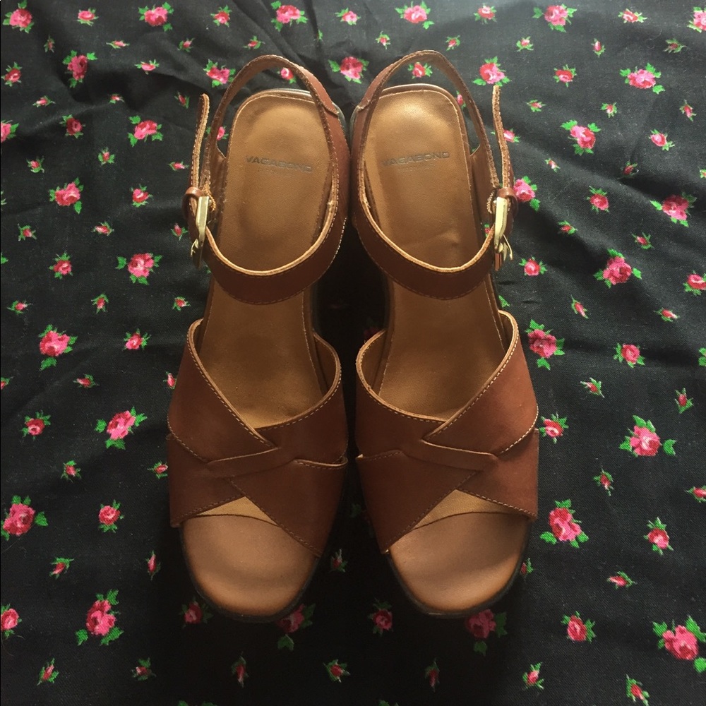 Vagabond Leather Platform Sandals 90s Size 40