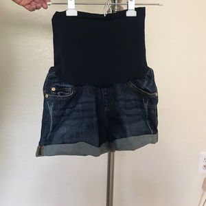 Luxe denim, maternity shorts, size medium