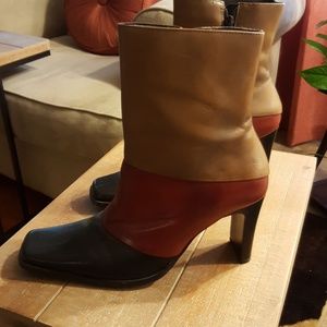 Tri color Leather Boot