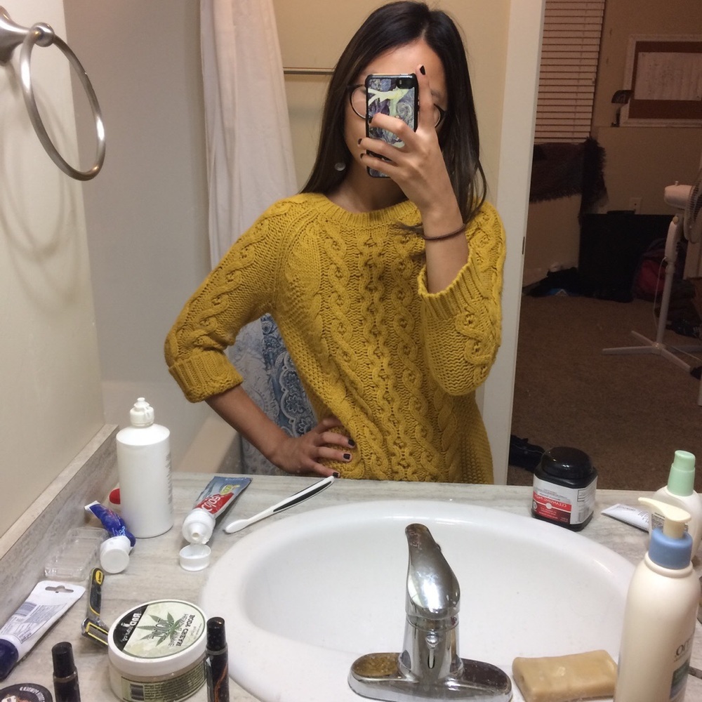 Mustard colored sweater