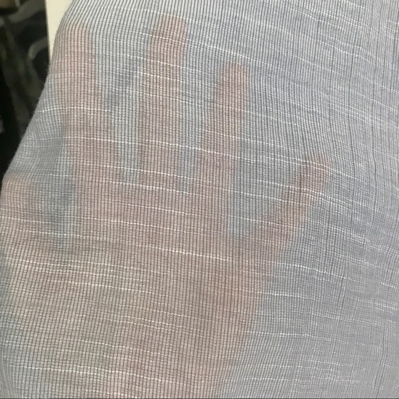 LAST $ DROP! CHICOS COLLARD BLOUSE ROLL TAB SLEEVE - Picture 5 of 8