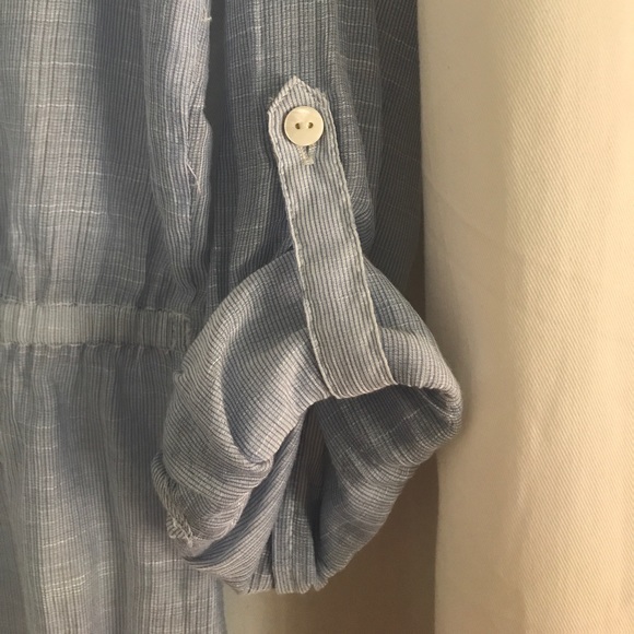 LAST $ DROP! CHICOS COLLARD BLOUSE ROLL TAB SLEEVE - Picture 8 of 8