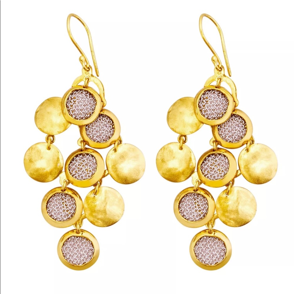 RARE ADAMI MARTUCCI Gold Two Tone Earring GENUINE