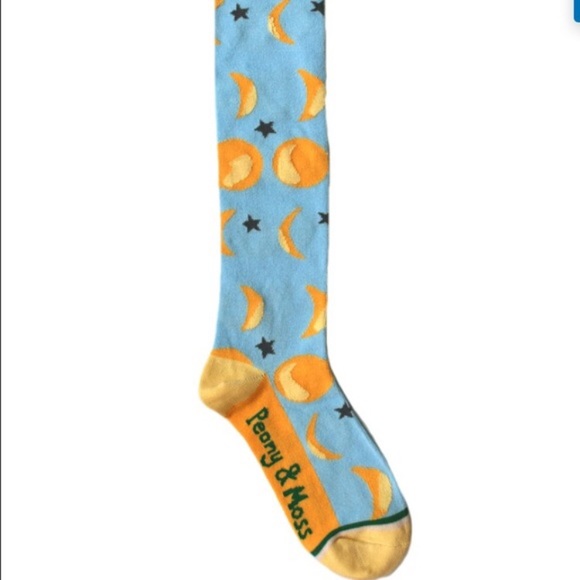 NWT LIGHT MOON PATTERN OVER THE KNEE HIGHS - Picture 5 of 5