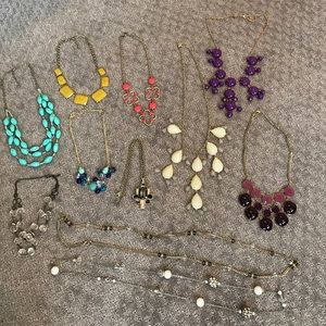 HUGE lot of statement necklaces