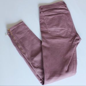 J. Crew Garment Dyed Ankle Zip Toothpick Jean