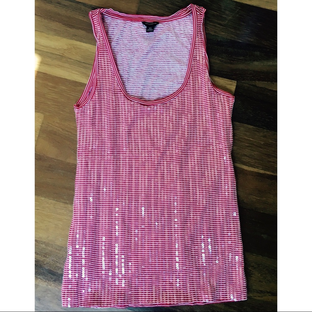 Ann Taylor XS Sequined Knit Tank
