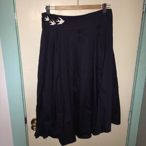 Navy skater skirt