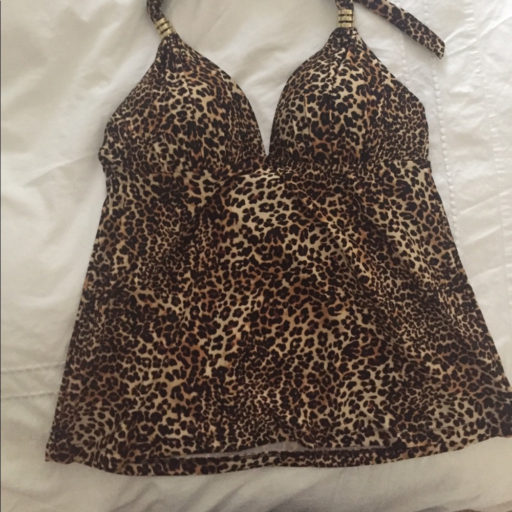 Leopard tankini top
