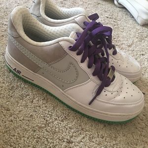 Nike Air Force One Purple/Green Size 8.5