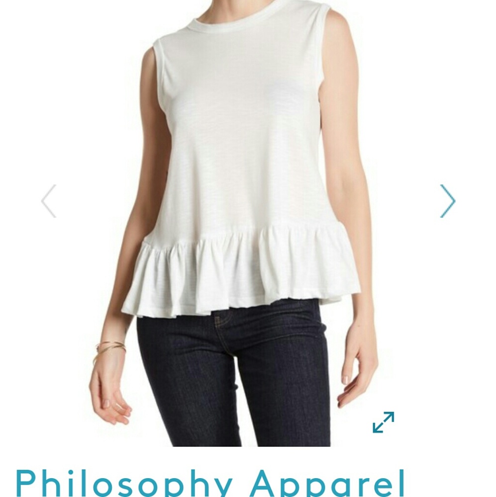 NWT Peplum Tank in color Ivory by Philosophy Appar