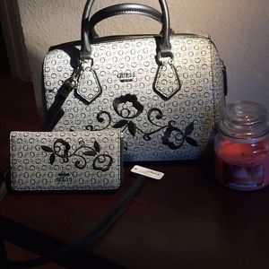 Guess handbag and Guess wallet.