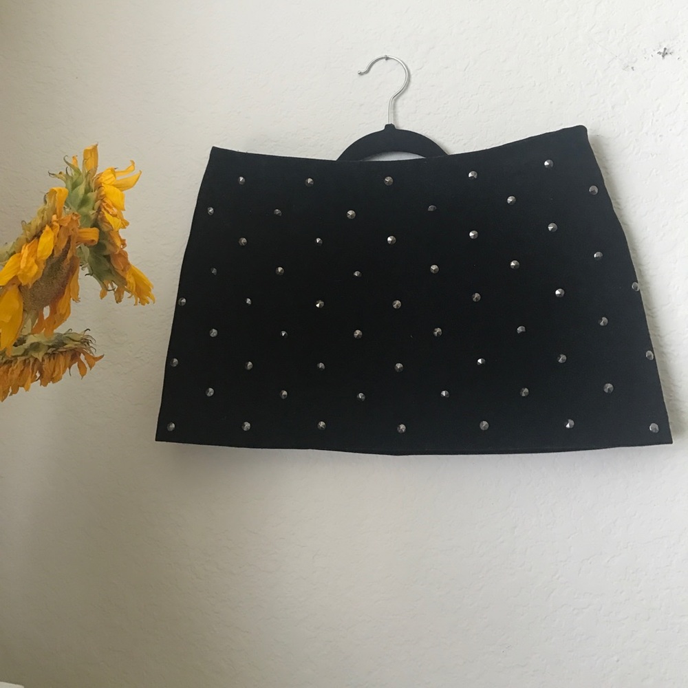 Studded mini skirt