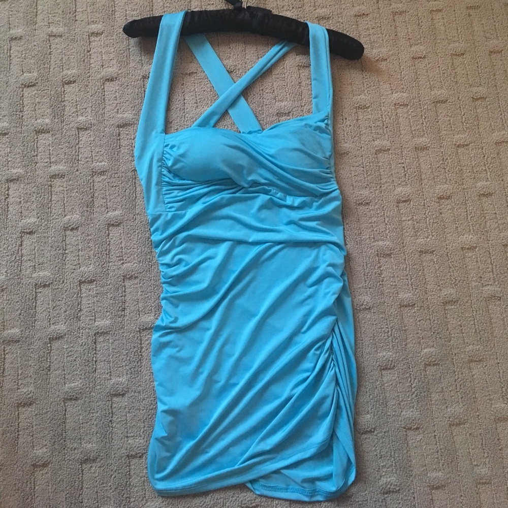 50s Style Pastel Blue Pin Up Top - nwot