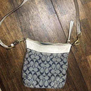 Coach Signature Leather Cross Body Bag