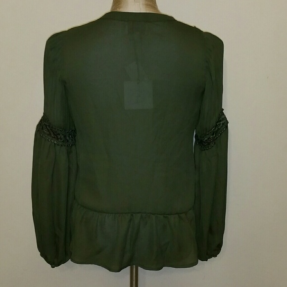 Lace-Trim Peasant Blouse - Picture 3 of 3