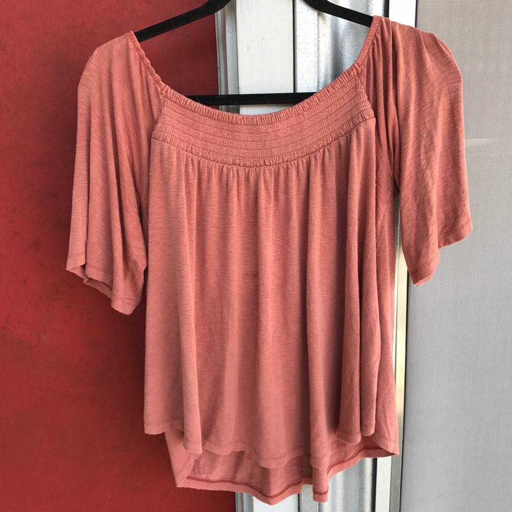 american eagle dusty rose top