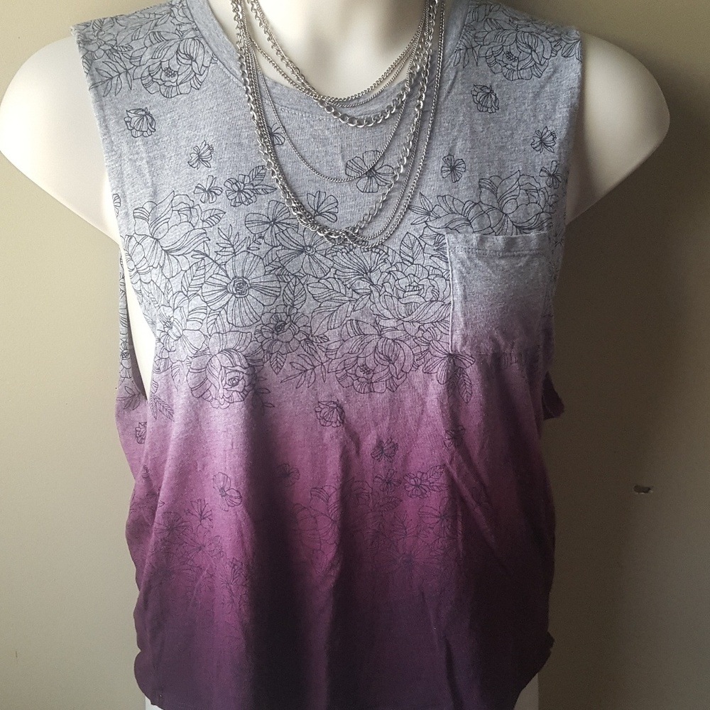 Ombre Muscle Cut Tee