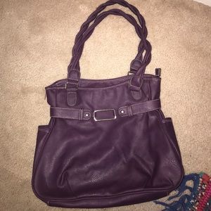 Purple shoulder purse