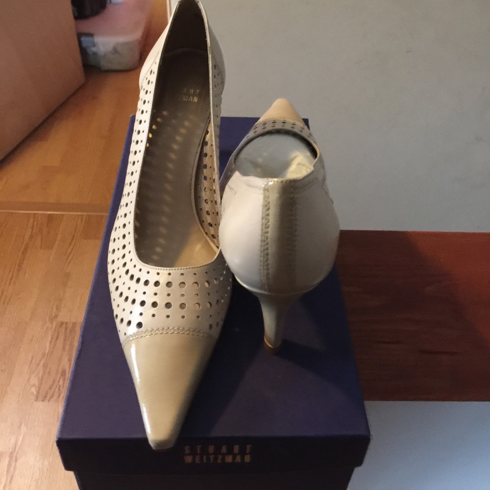 Ladies taupe heels by Stuart Weitzman
