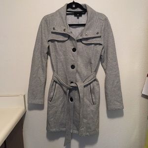 Black and White Coat with Tie