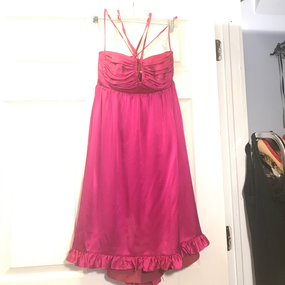 Betsey Johnson pink silk dress