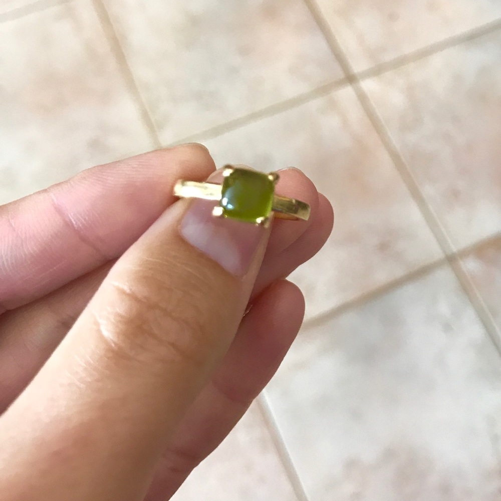Tiffanys Stackable Peridot Gold Ring - image 2