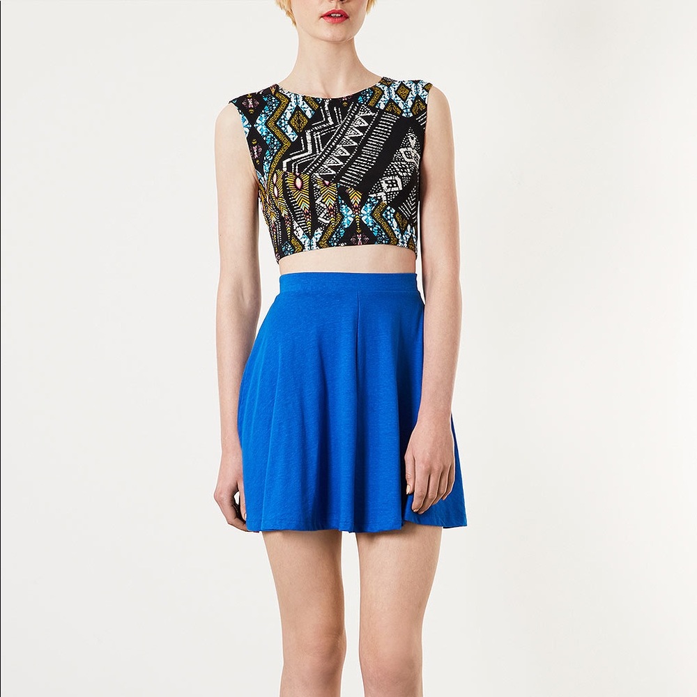 NWOT Tribal print crop top