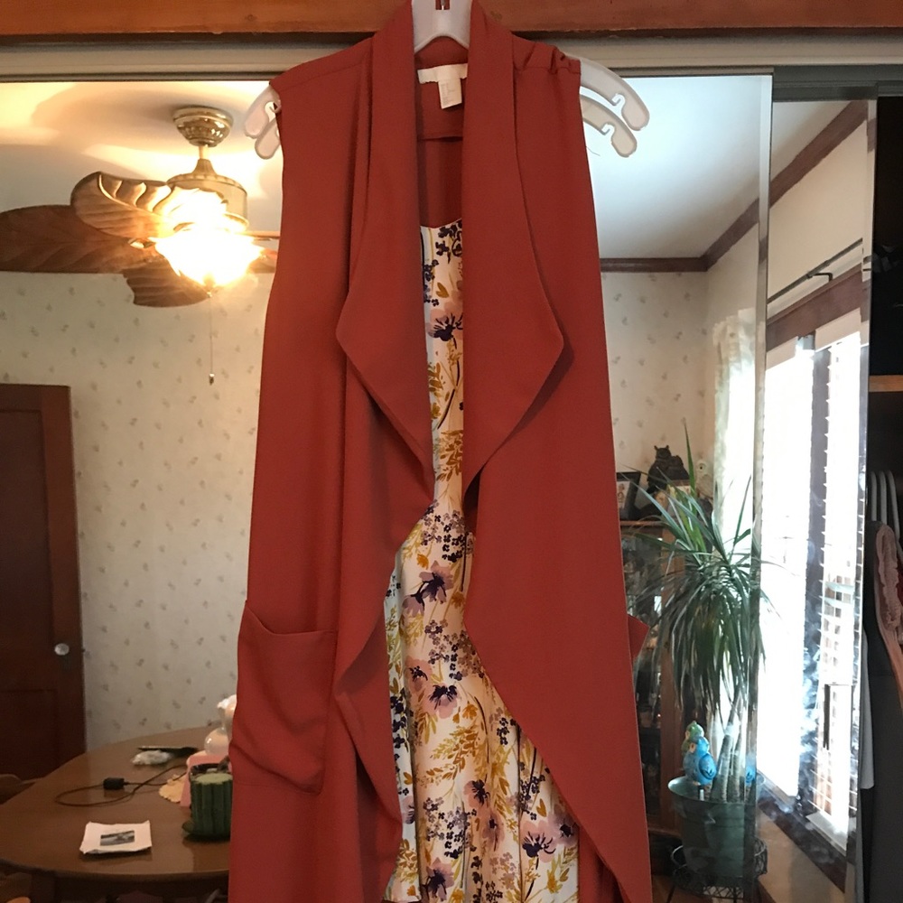 Long vest with dress