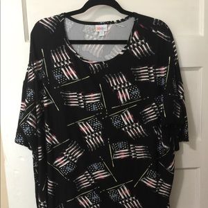 LuLaRoe American Flag Irma 🇺🇸🇺🇸🇺🇸 Worn once!