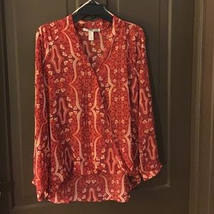 Forever 21 Semi-Sheer Breezy Top - Size Large