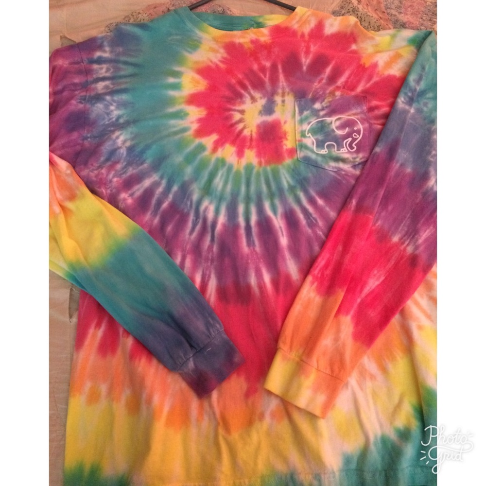 Ivory Ella larger tie die long sleeve shirt NWT