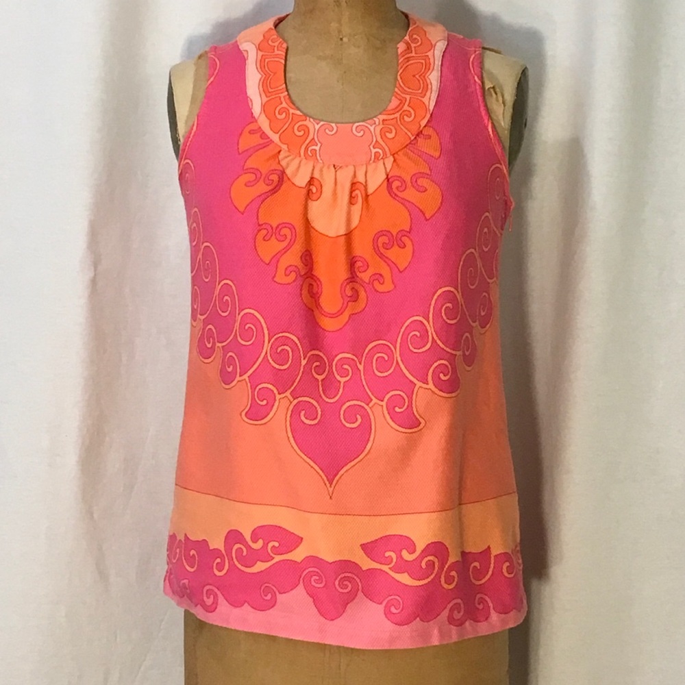 Tori Richard print cotton pique top from Hawaii