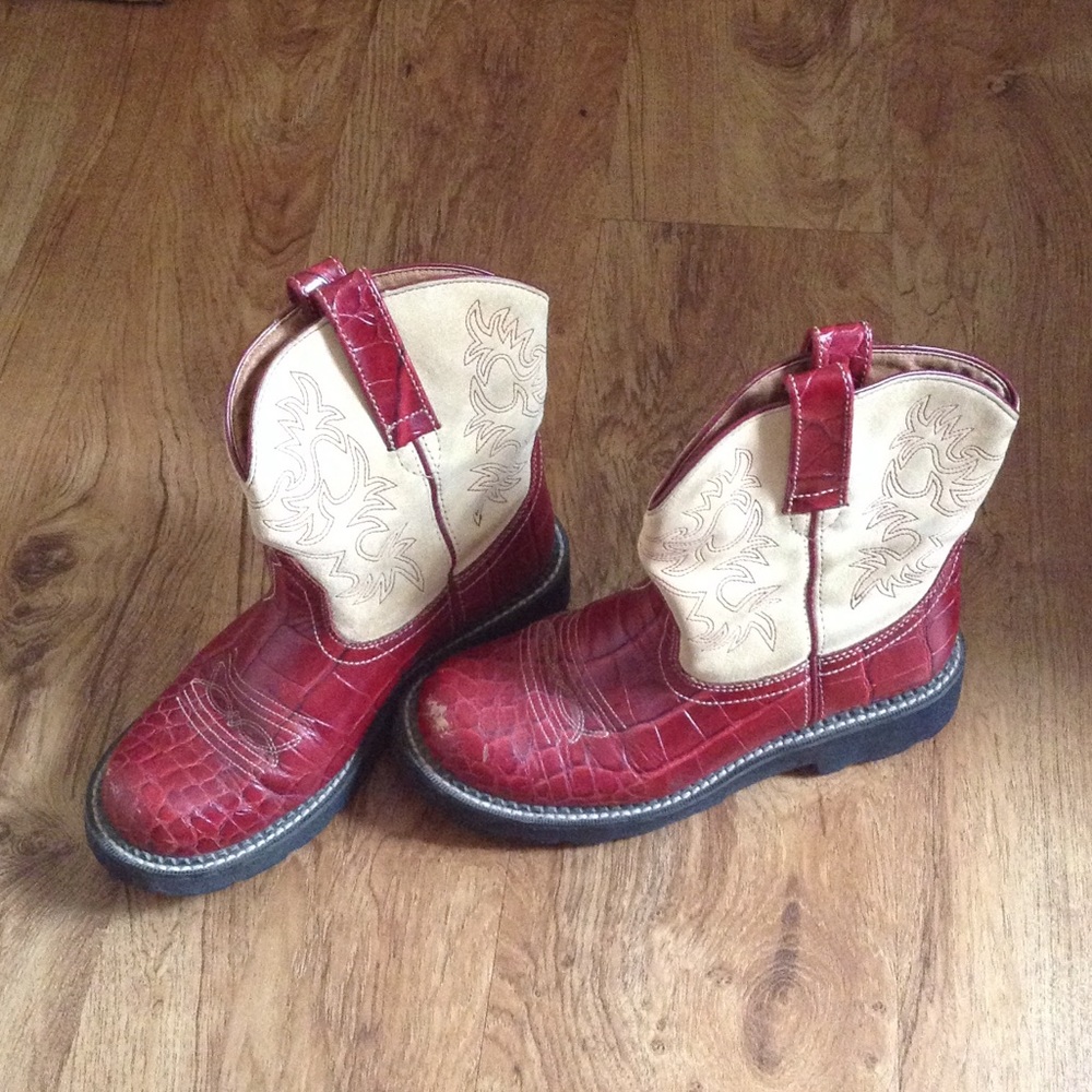 Ariat fat baby red cowgirl boots size 8
