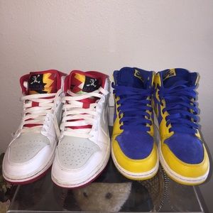 Hare 1's size 7 men's  & Laney 1's size 5.5y girls
