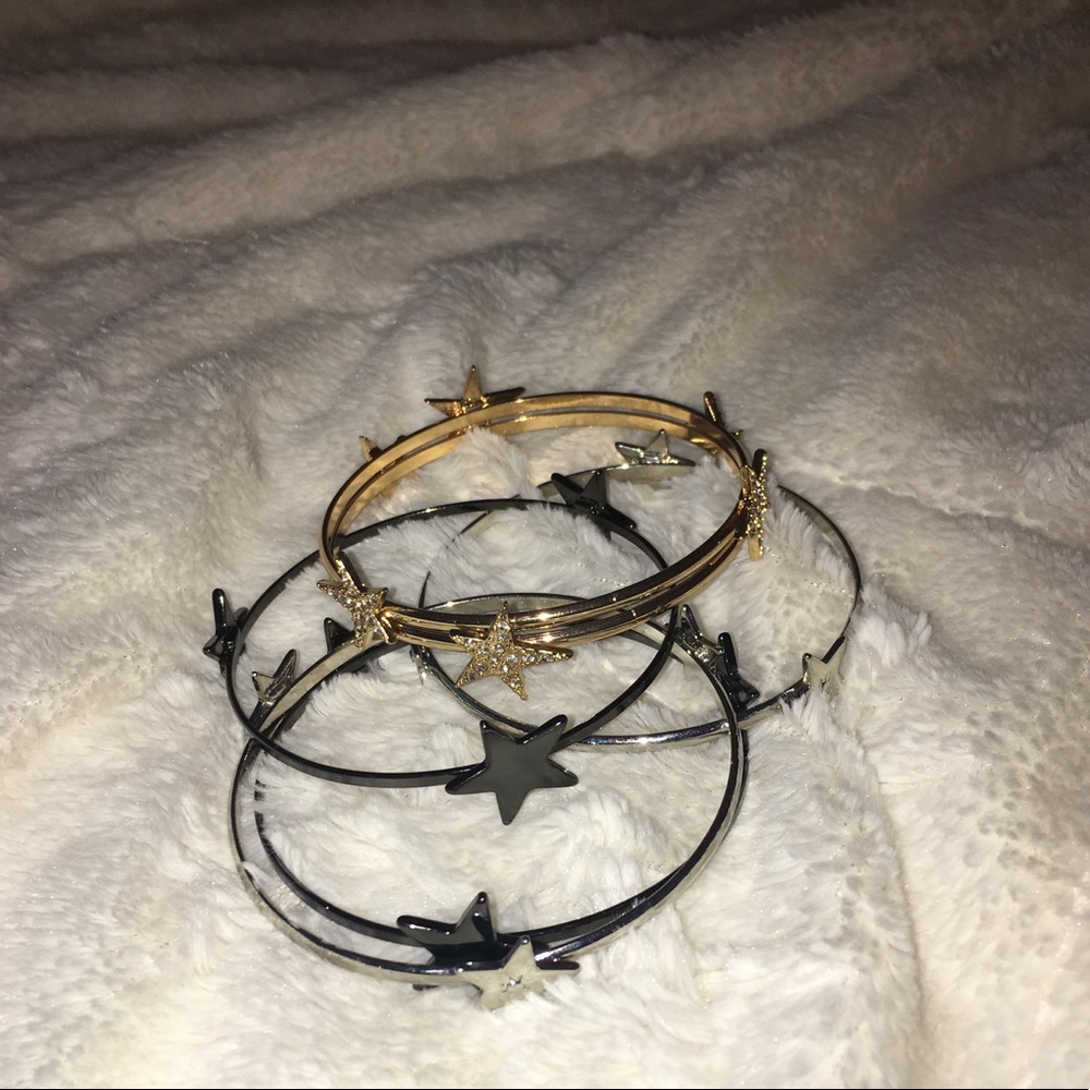 5 piece set star bangles