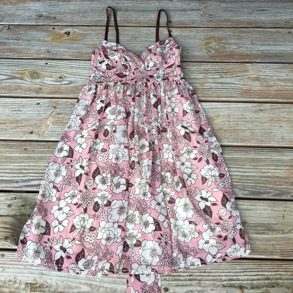 Necessary Objects Girls Light Pink Floral Dress