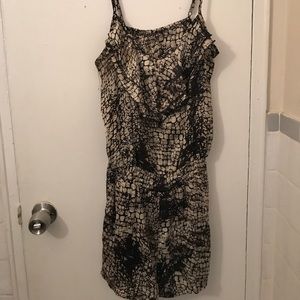 Snake print romper shorts