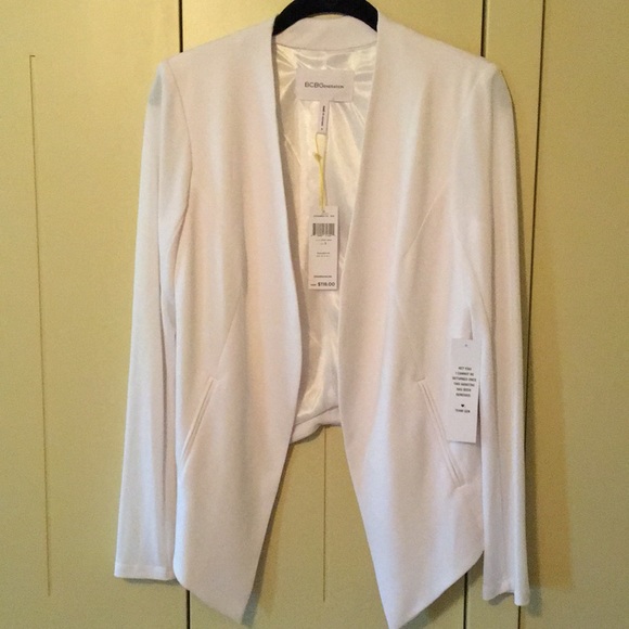 bcbg open front blazer