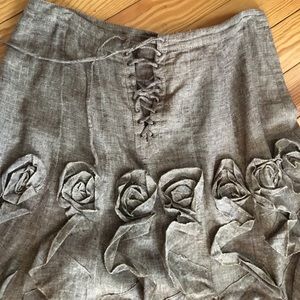 Beautiful Linen Ruffle Skirt