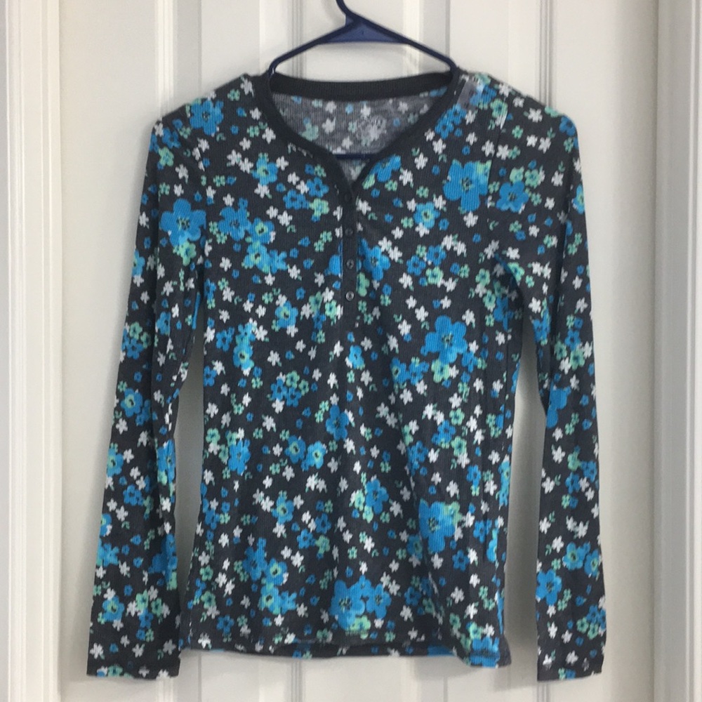New Justice Button Down Floral Shirt, size 12