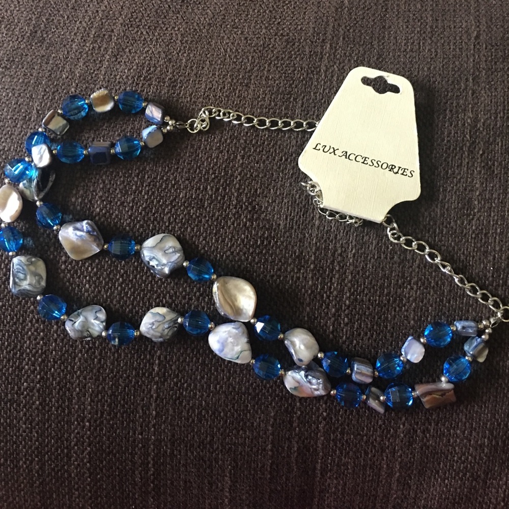 Lux accessories beaded necklace nwt