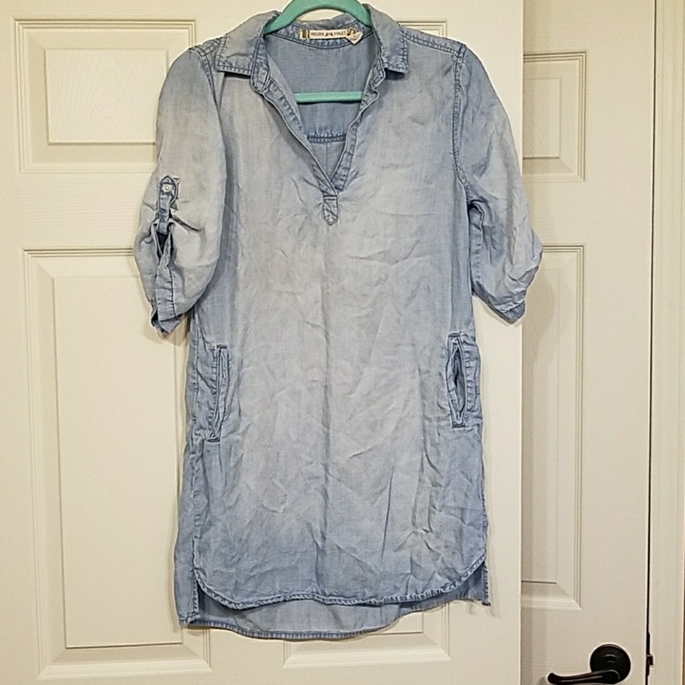 This is a super cute blue jean dress