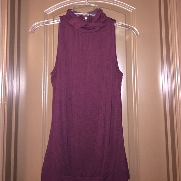 High neck top - Plum main image 0