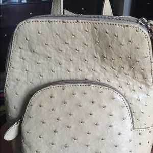 Mini ostrich bookbag