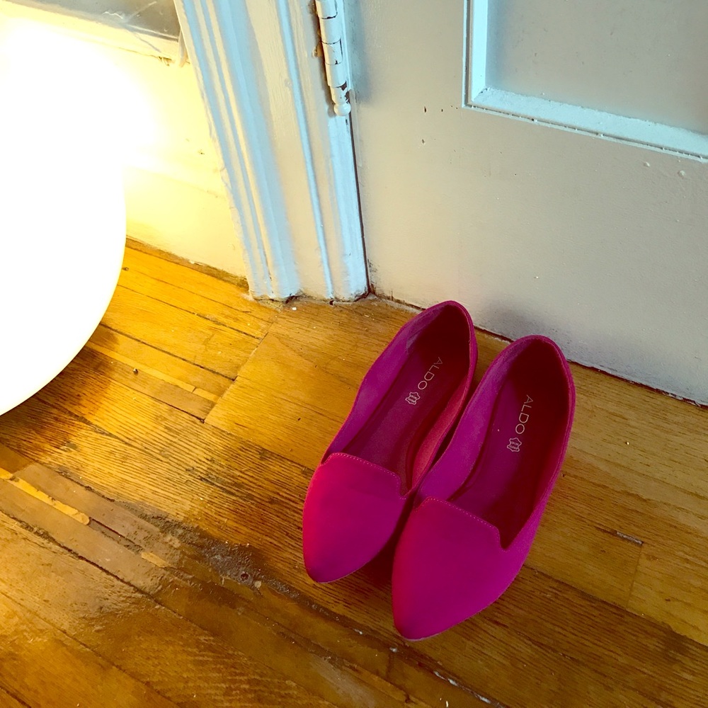 Aldo magenta oxford flats